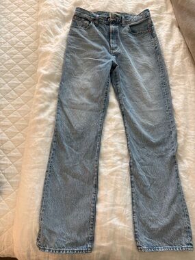 Madewell 90’s Straight-Leg Jeans in Light Blue Wash